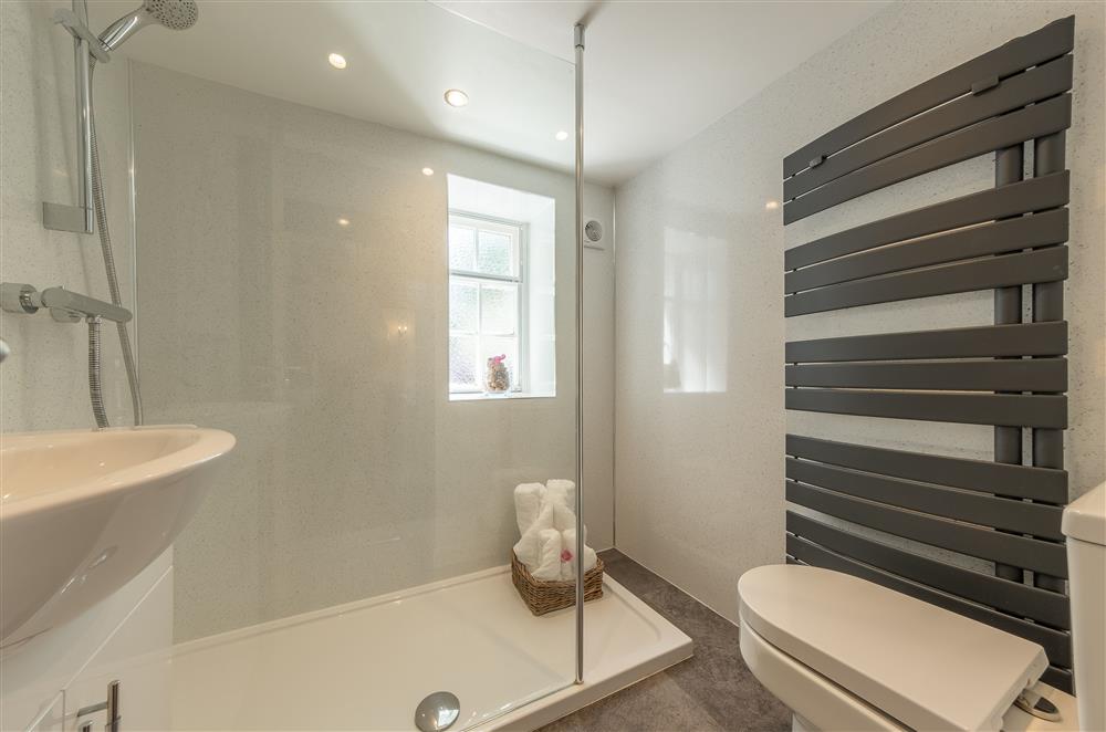 Modern shower room at White Rose Cottage, Constable Burton, Leyburn