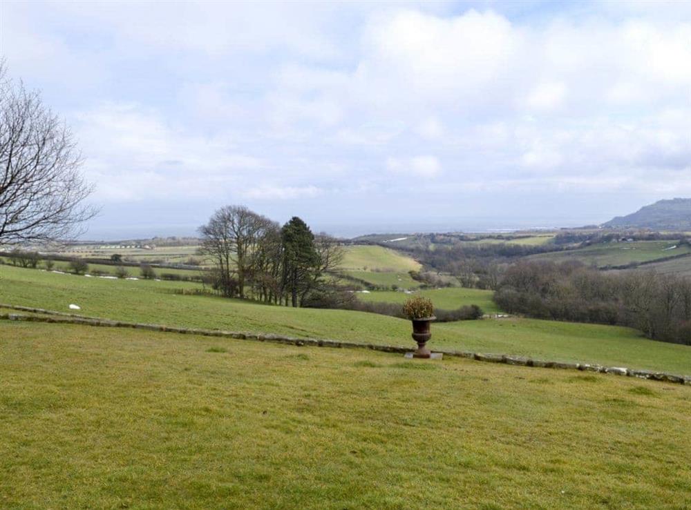Commanding views over countryside and coastline at White Rose Cottage in Fylingthorpe, Nr Whitby, N. Yorkshire., North Yorkshire