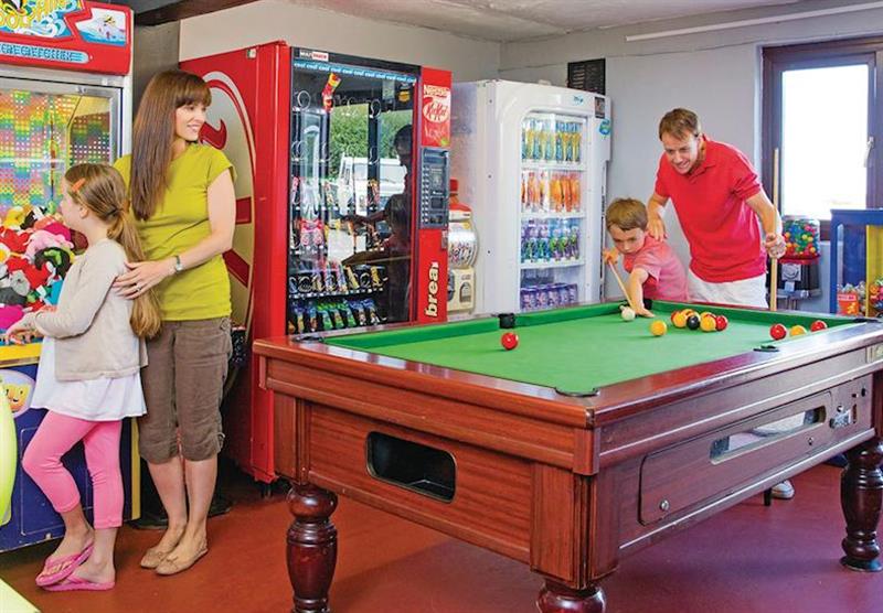 Games room at White Tower Holiday Park in Llandwrog, North Wales & Snowdonia