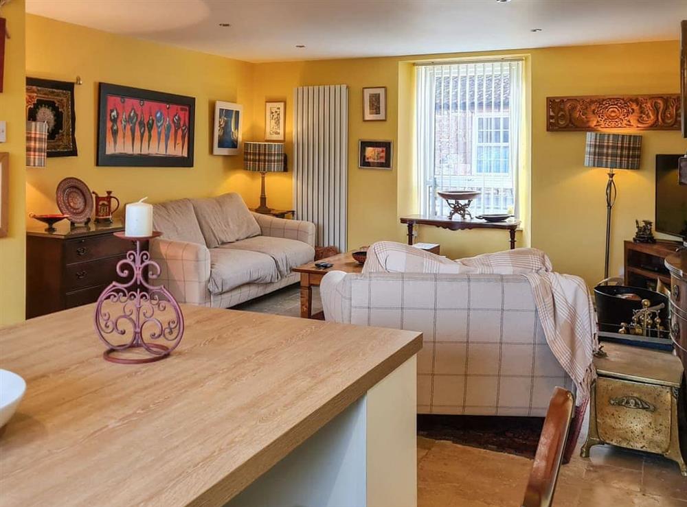 Open plan living space at Whiteadder Cottage in Spittal, near Berwick upon Tweed, Northumberland
