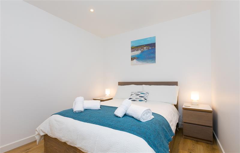 One of the bedrooms at Whitecaps, St Ives
