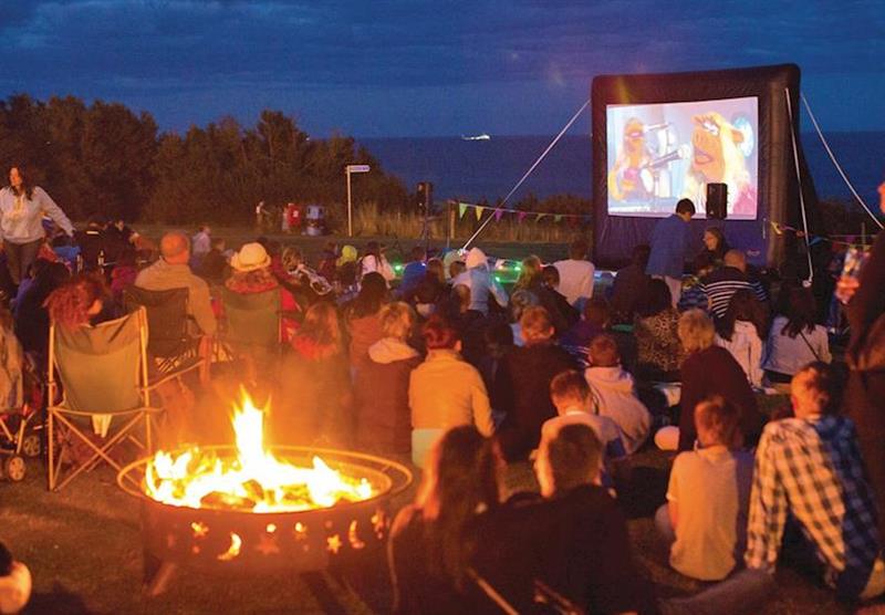 Outdoor cinema at Whitecliff Bay Holiday Park in , Bembridge