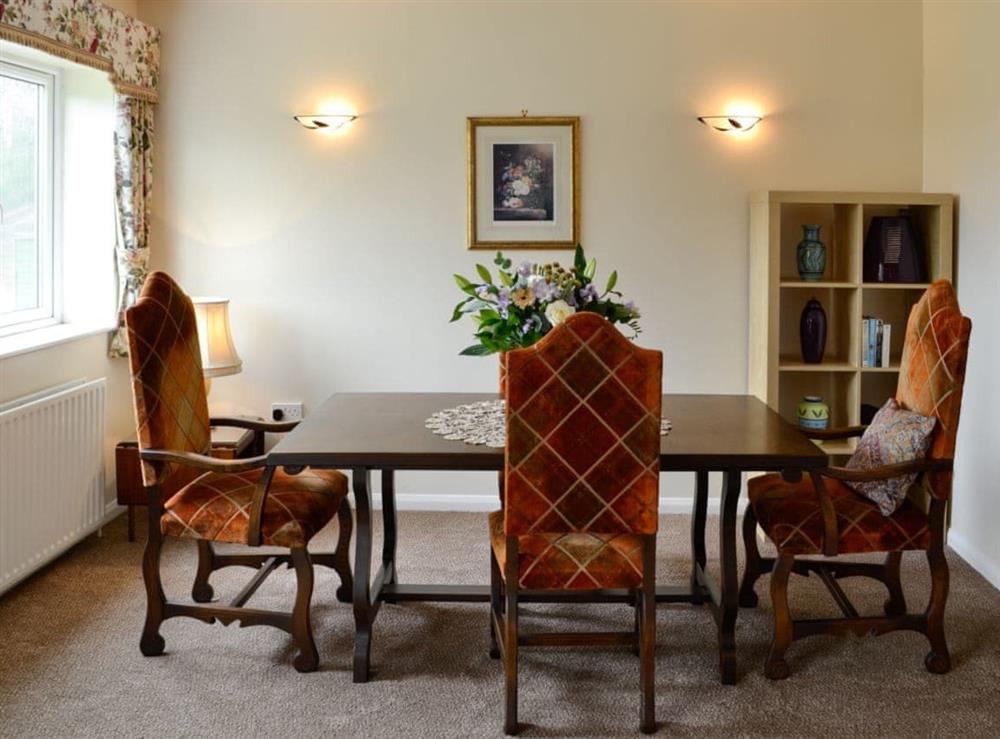 Dining area at Whitegate View in Forton, near Chard, Somerset