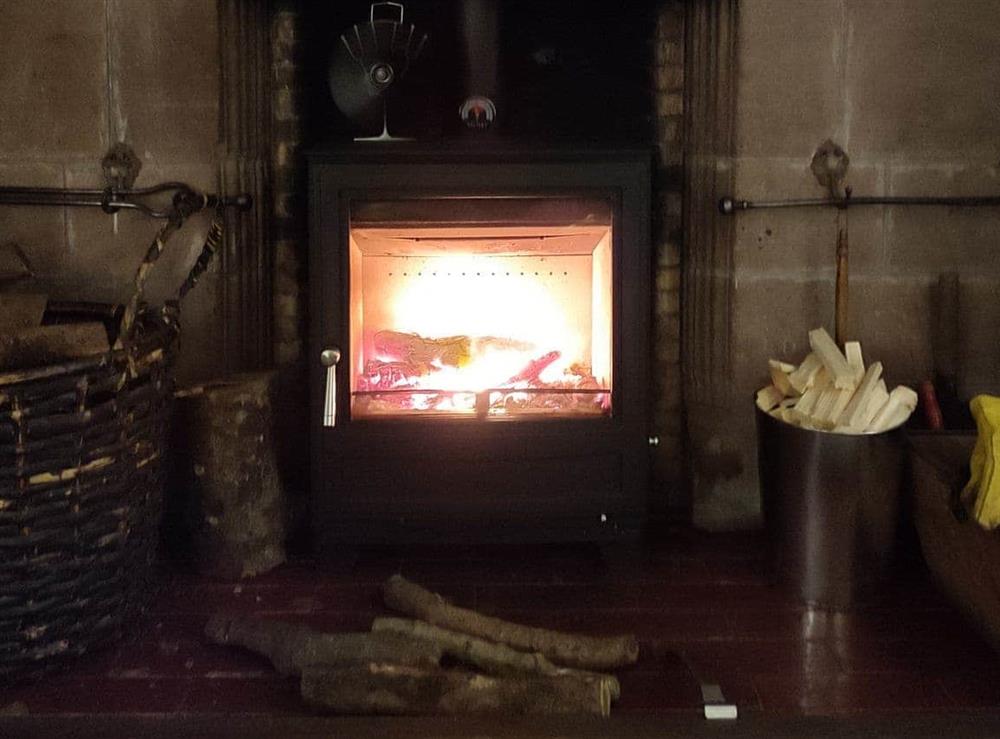 Warming wood burner at Whitehall in Mealsgate, Cumbria