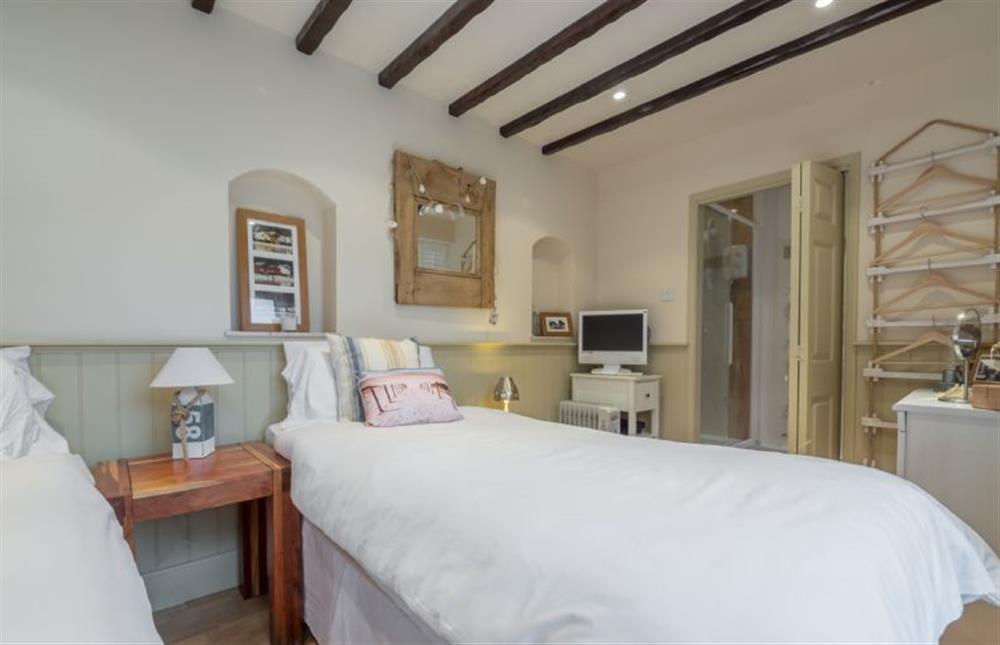 Annexe bedroom has its own private en-suite shower room at Whitehaven, Brancaster near Kings Lynn