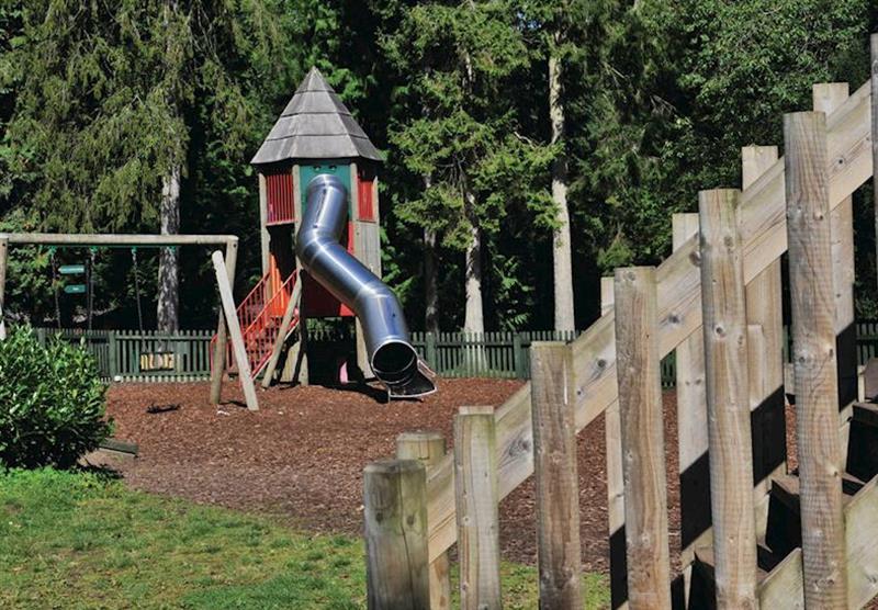 Adventure playground at Whitemead Forest Park in Forest of Dean, Gloucestershire