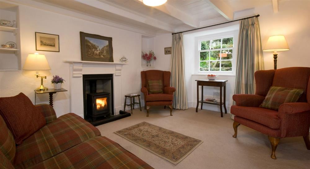 The sitting room at Whitstone Cottage in Helston, Cornwall