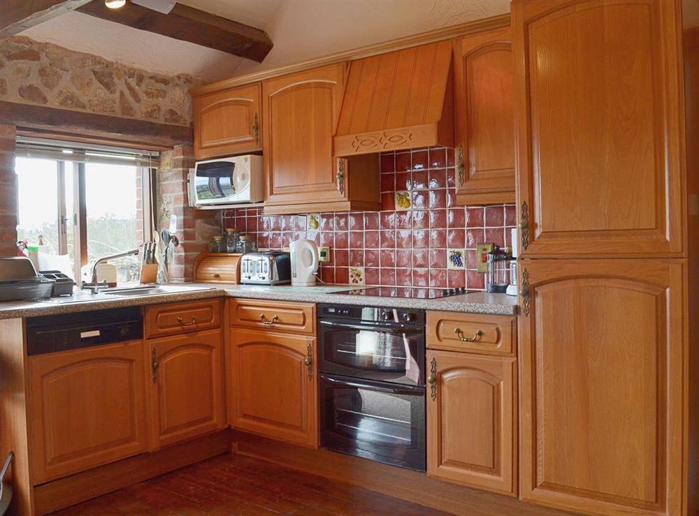 The well-equipped kitchen benefits from Biomass underfloor heating at Ashleys, 