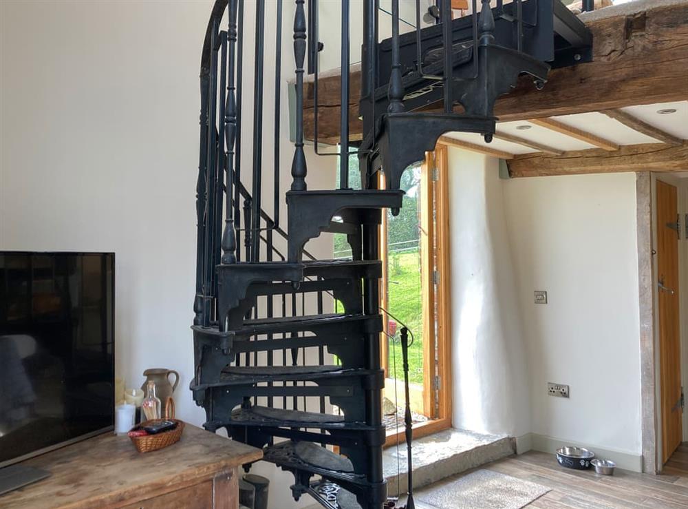 Stairs at Wick Mill in Stolford, near Stogursey, Somerset