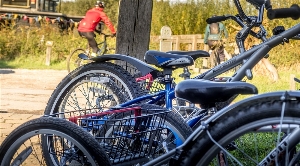 Bikes for hire on the Wicken Fen Nature Reserve, Cambridgeshire at Wicken Rose Cottage in Ely, Cambridgeshire