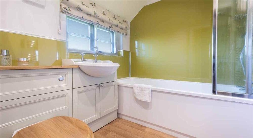 The family bathroom at Wicket Nook Cottage in Ashby-de-la-zouch, Leicestershire