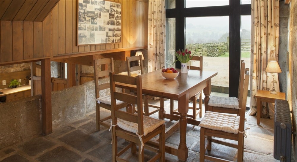 The dining room at Widdop Gate Barn in Hebden Bridge, West Yorkshire