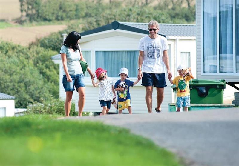 The park setting at Widemouth Bay Caravan Park in Widemouth Bay, Bude