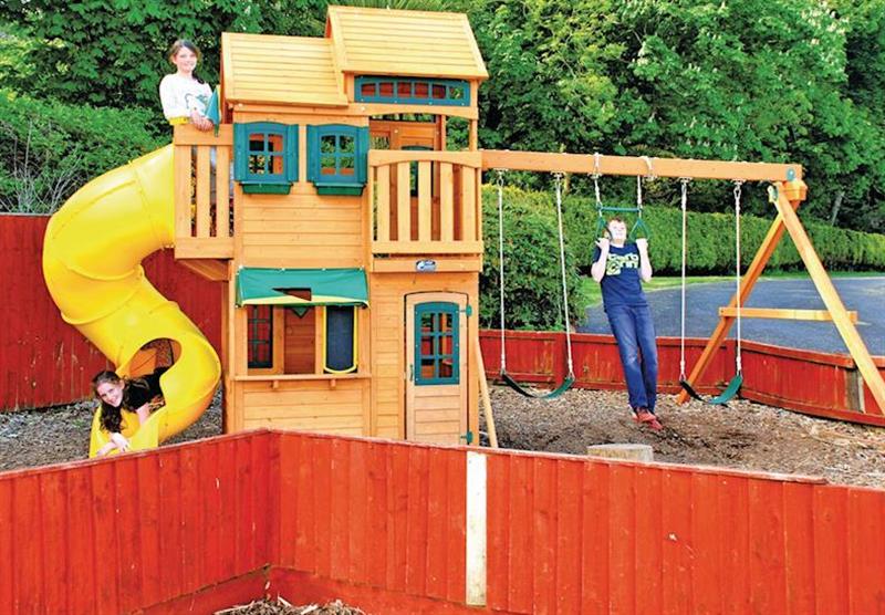 Children’s play area at Wigbay Holiday Park in Loch Ryan, Dumfries and Galloway