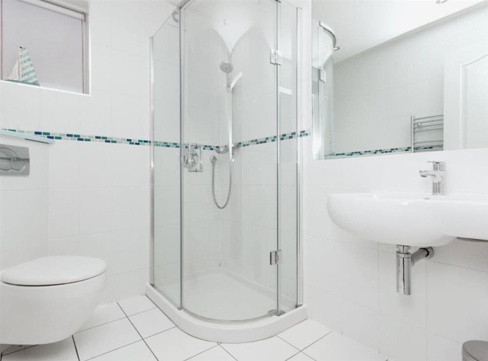 Newly refurbished shower room at Wigwam in Salcombe, Devon