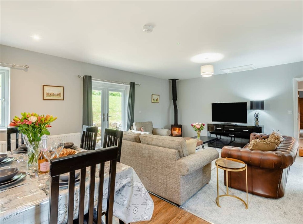 Open plan living space at Wild Boar Cottage in Sedbergh and the Howgill Fells, Cumbria