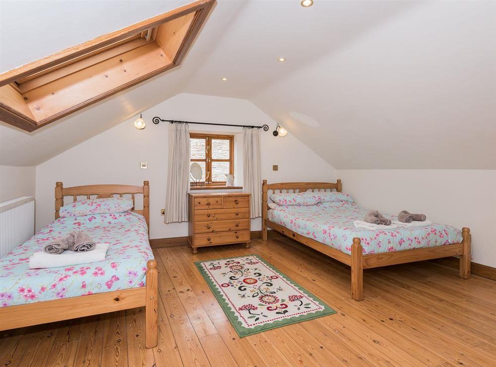 Twin bedroom at Wild Goose Cottage in Alston, Cumbria