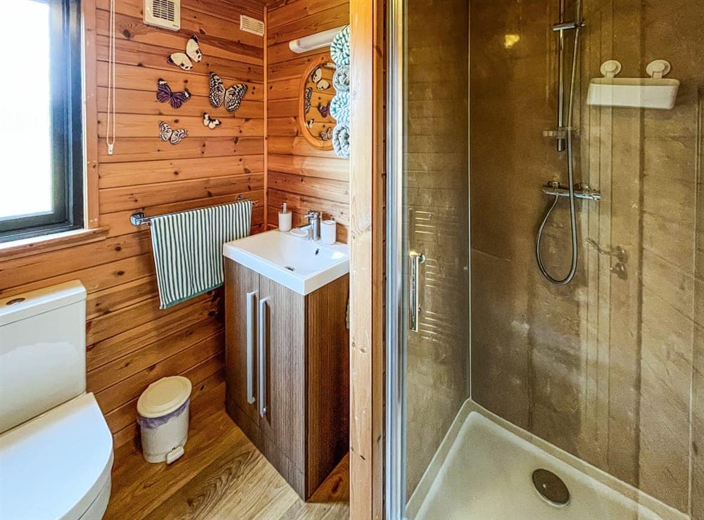 Bathroom at Wildcat Lodge in Glendrum, Newtonmore, Inverness-Shire