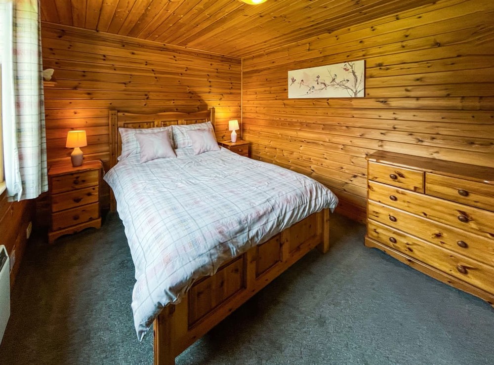 Double bedroom at Wildcat Lodge in Glendrum, Newtonmore, Inverness-Shire
