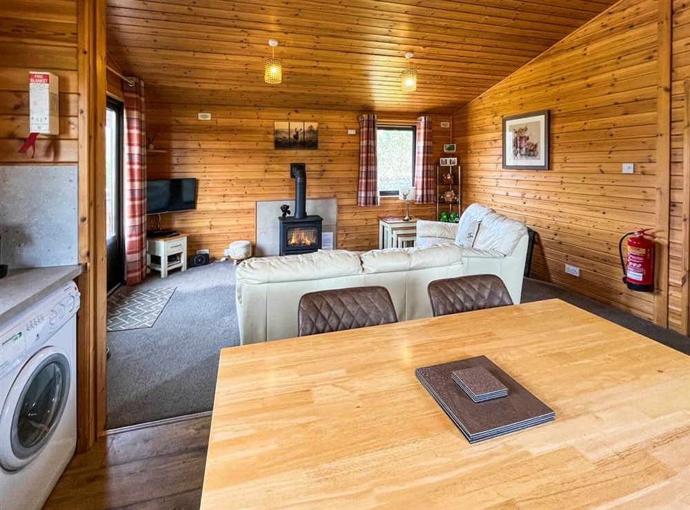 Open plan living space (photo 3) at Wildcat Lodge in Glendrum, Newtonmore, Inverness-Shire