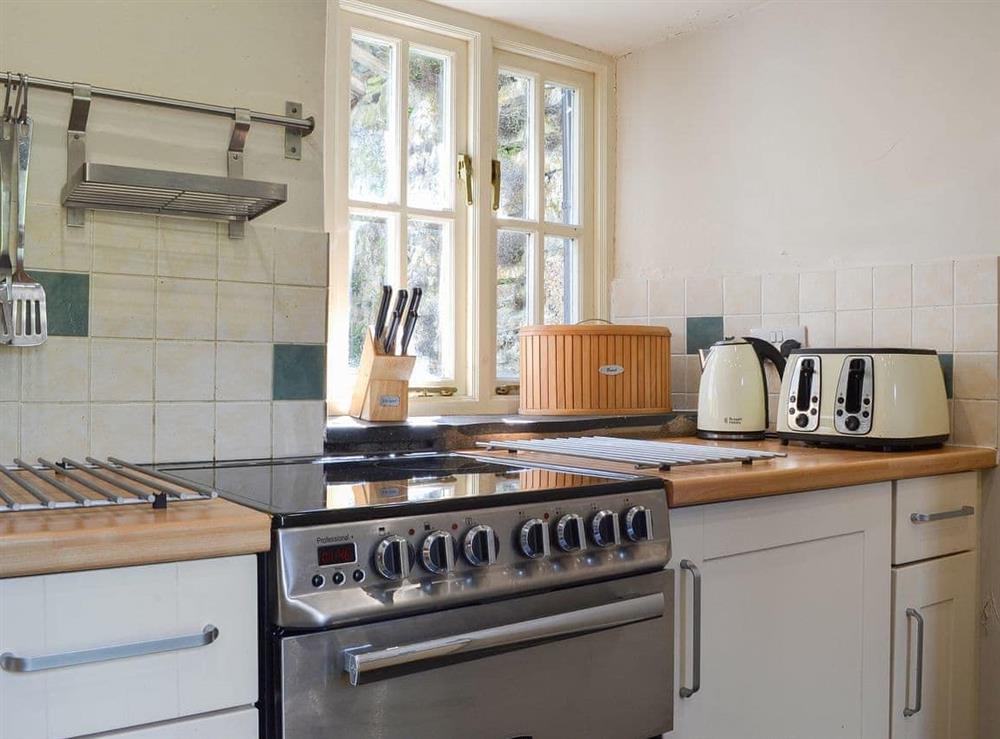 Shaker-style kitchen at Wilfin Beck Cottage in Cunsey, Windermere., Cumbria
