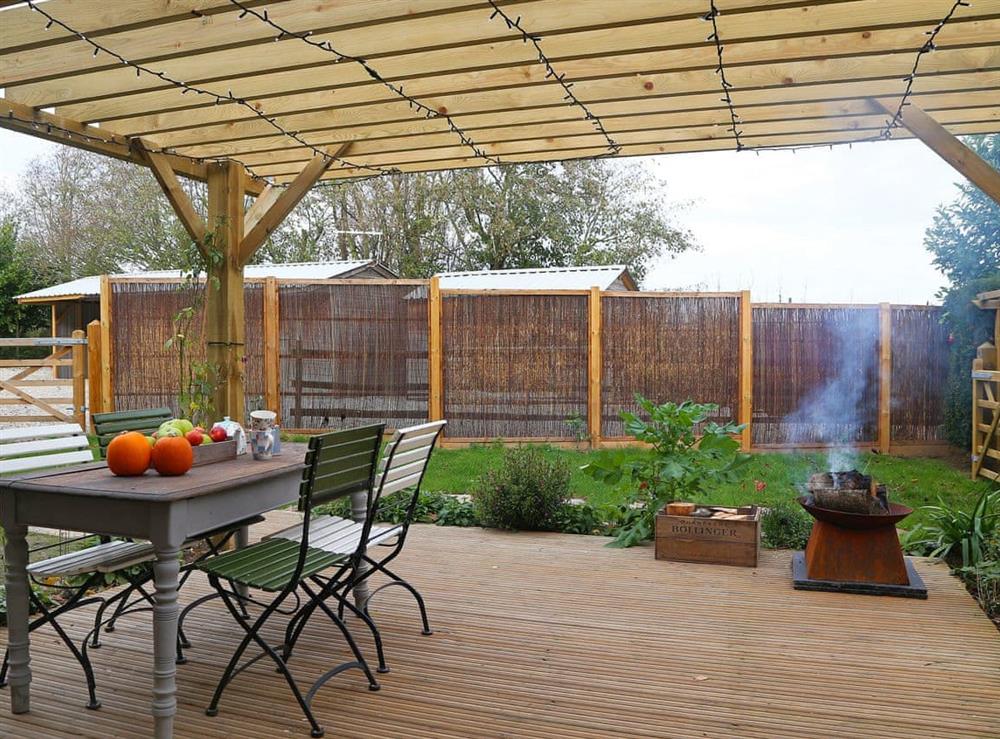 Decked terrace with covered gazebo