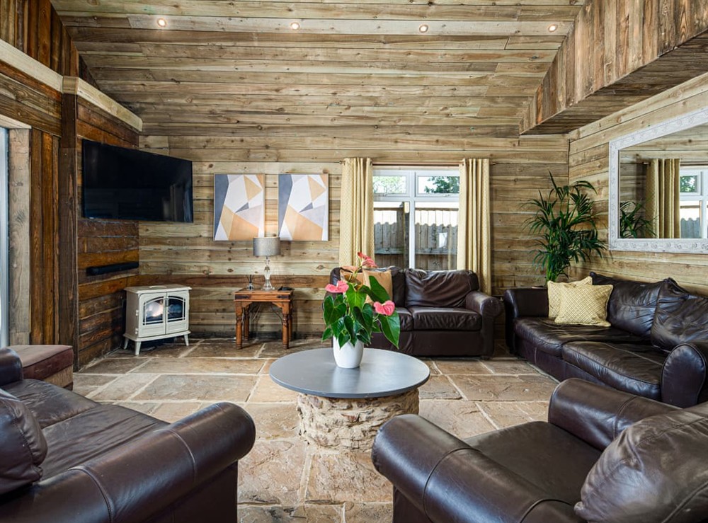 Open plan living space at Willis Barn in Iron Acton, Avon