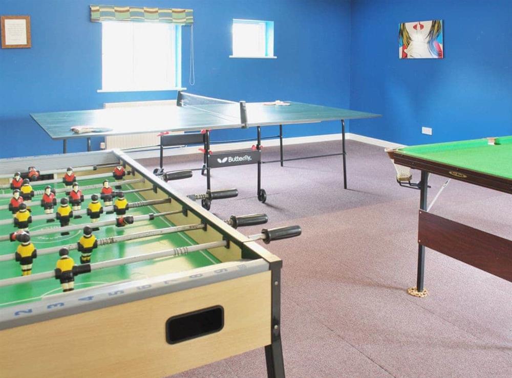 Games room at Willow Barn in Kirk Langley, near Ashbourne, Derbyshire