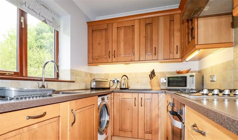 The kitchen at Willow Cottage at Greenacres, Penpillick near Tywardreath