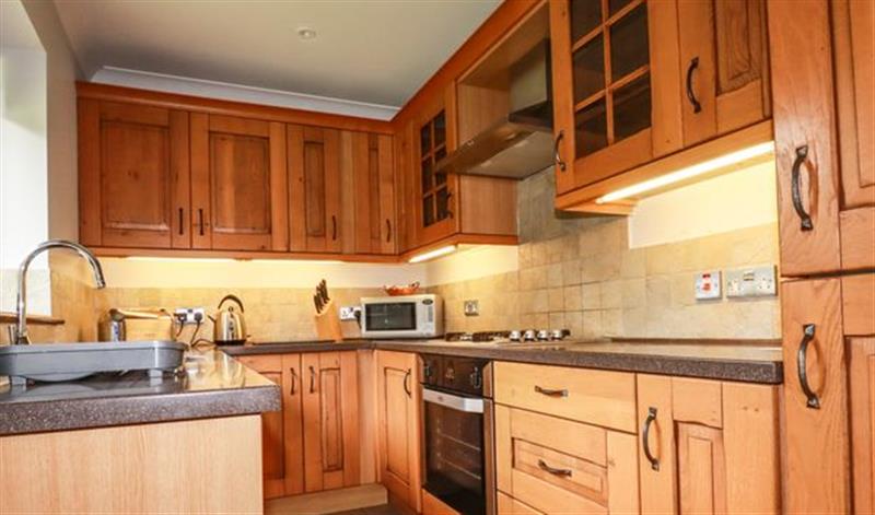 This is the kitchen at Willow Cottage at Greenacres, Penpillick near Tywardreath