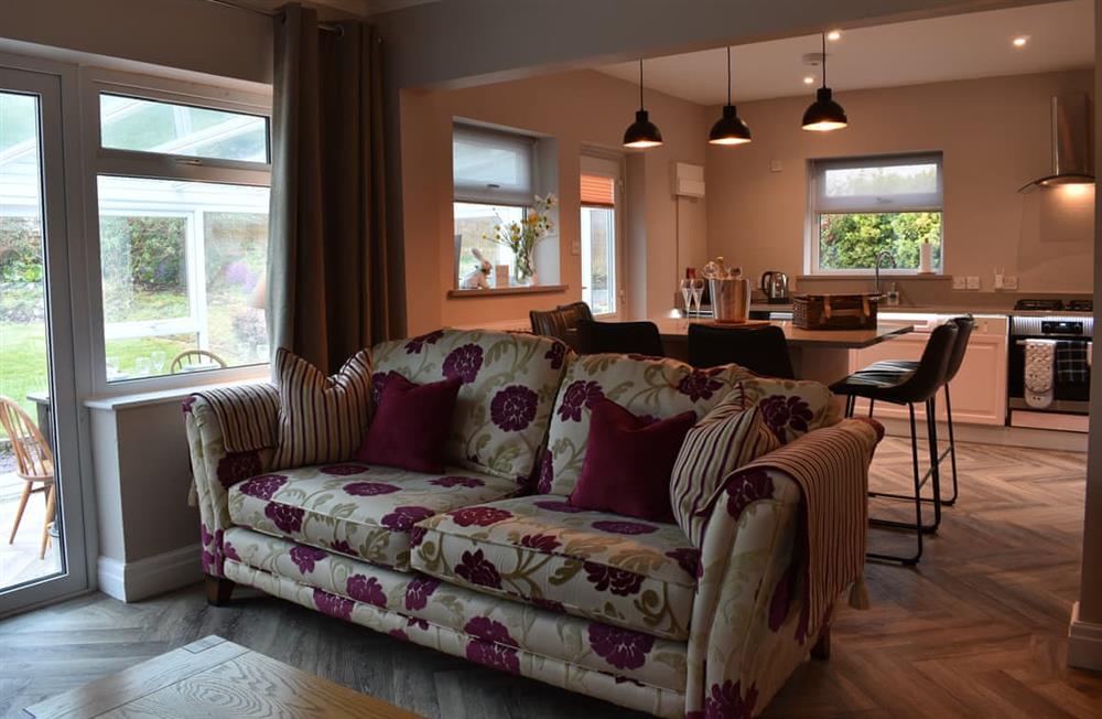 Open plan living space at Willow Cottage in Conwy, Gwynedd