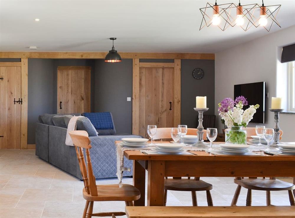 Open plan living space at Willow Cottage in Flixton, near Filey, North Yorkshire