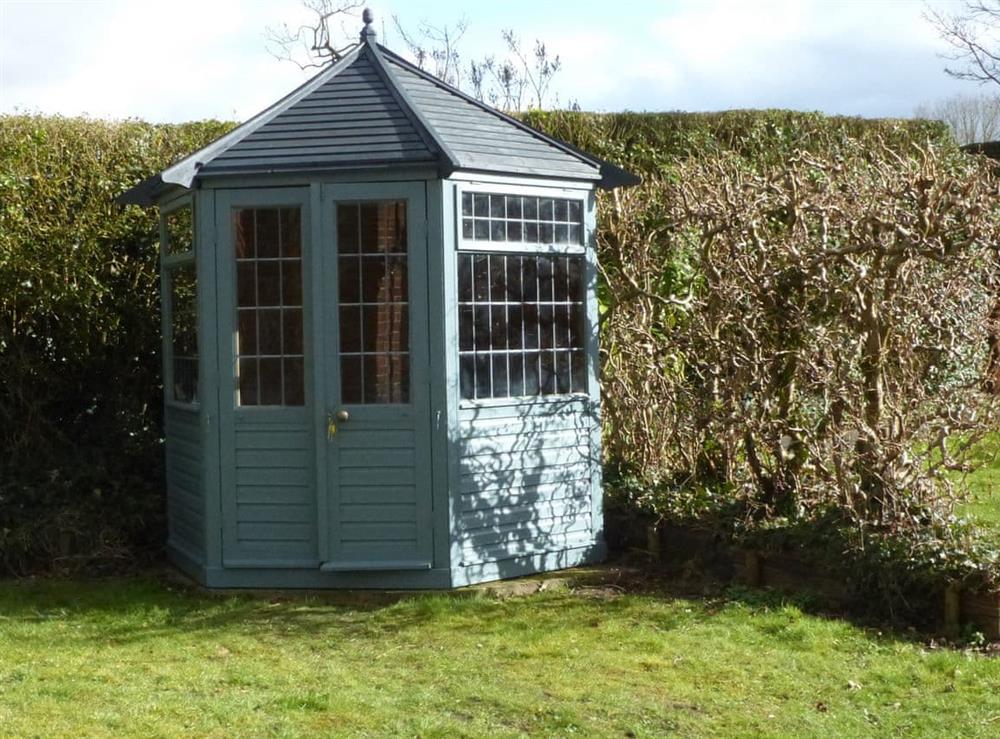 Summerhouse at Willow Cottage in Helhougton, near Fakenham, Norfolk