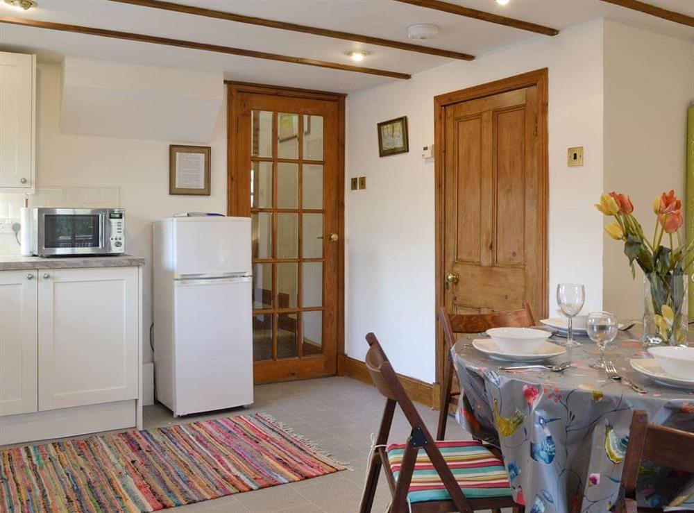 Light and airy kitchen and dining room at Willow Cottage in Kirriemuir, Angus