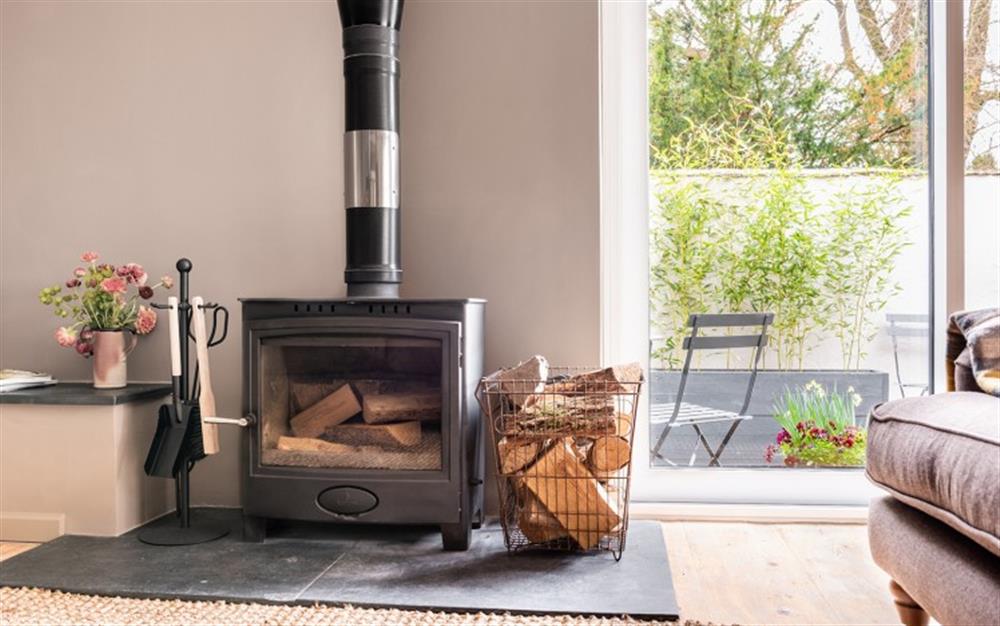 Warm up with the log burner in cooler months.