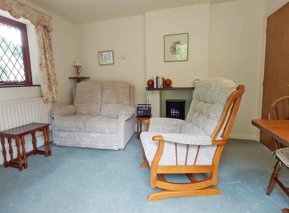 Living room at Willow Cottage in Old Brampton, near Bakewell, Derbyshire