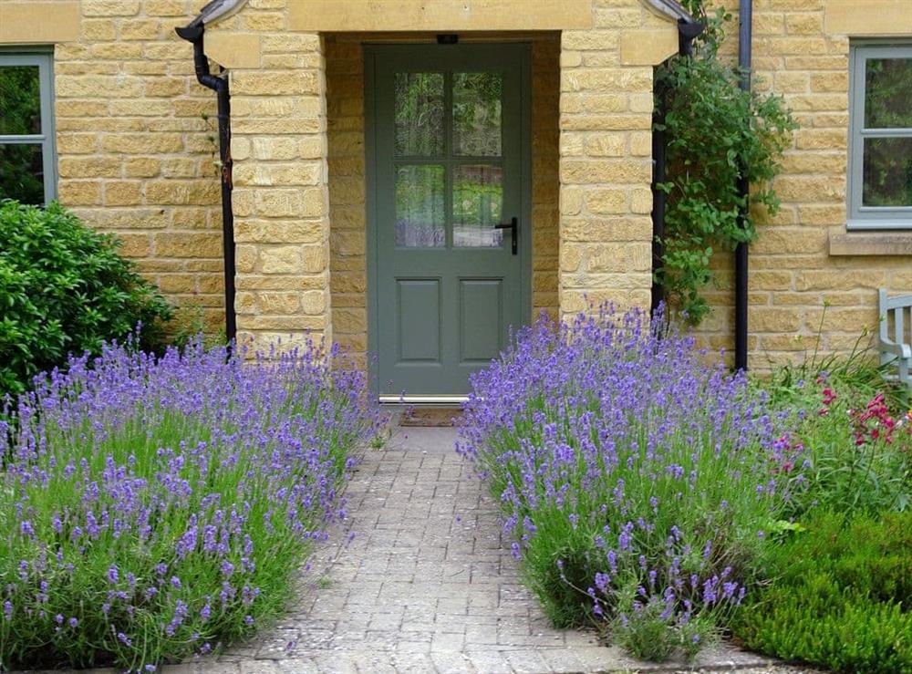 Welcoming entrance at Willow Cottage in Paxford, near Chipping Campden, Gloucestershire