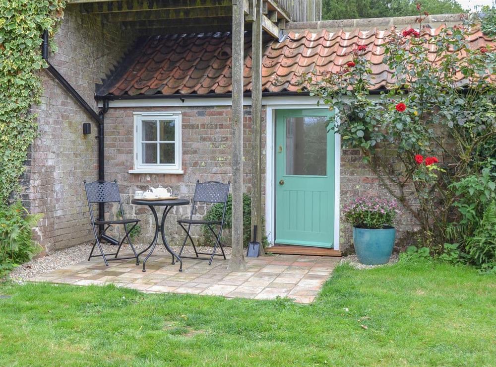 Patio at Willow Cottage in Repps with Bastwick, near Martham, Norfolk