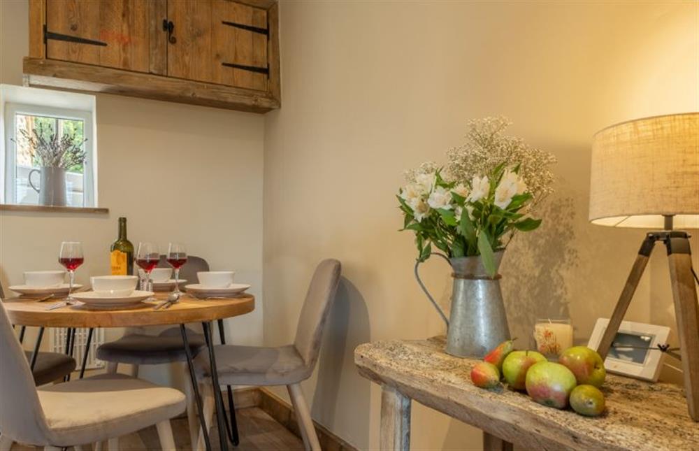 Ground floor: Dining area within the sitting room at Willow Cottage, South Creake near Fakenham