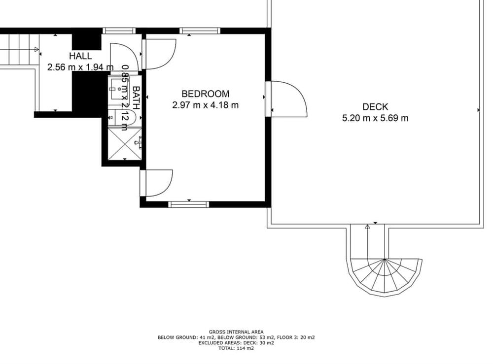 Floor plan (photo 3) at Willow Cottage in St Just, Cornwall