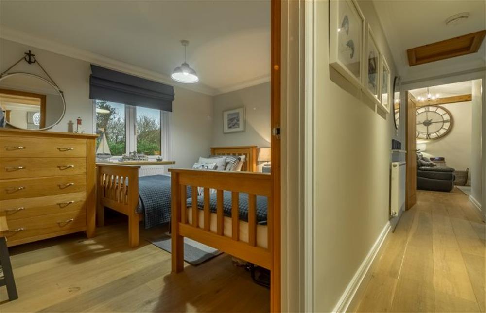 Ground floor: Hallway to bedroom three at Willow Lodge, Holme-next-the-Sea near Hunstanton