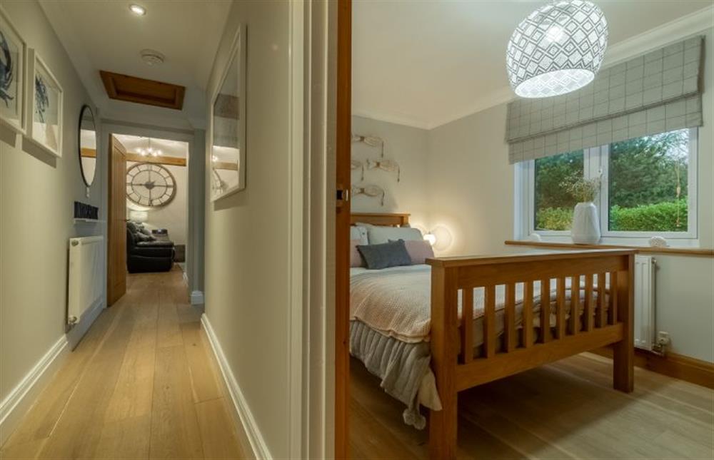 Ground floor: Hallway to bedroom two at Willow Lodge, Holme-next-the-Sea near Hunstanton