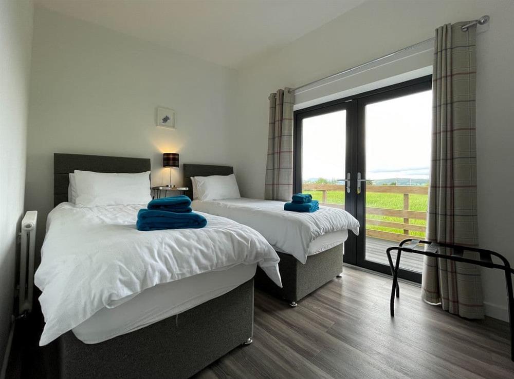 Twin bedroom at Willow Lodge in Muir of Ord, Ross-Shire