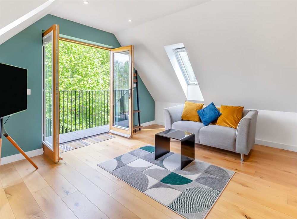 Living area at Willow Loft in Bulmer, near Sudbury, Essex