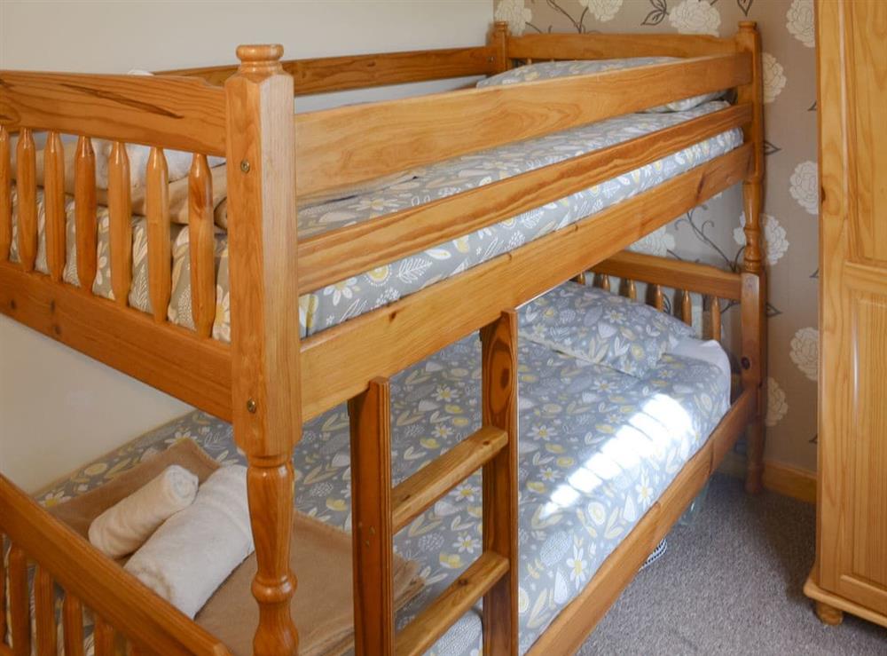 Bunk bedroom at Willow Tree Lodge in Whitwell, near Ventnor, Isle of Wight