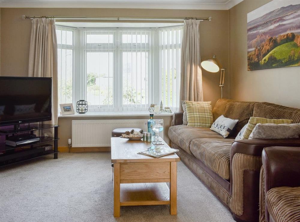 Comfortable living room at Willow Tree Lodge in Whitwell, near Ventnor, Isle of Wight
