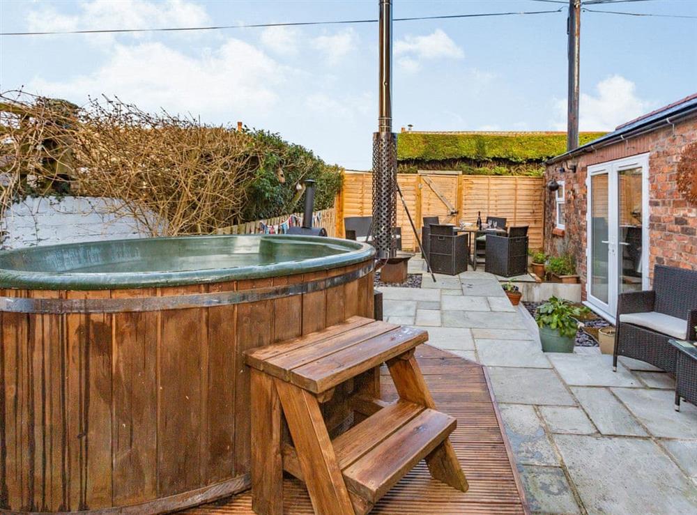 Hot tub at Willowfield Cottage in Thornton-Le-Dale, North Yorkshire