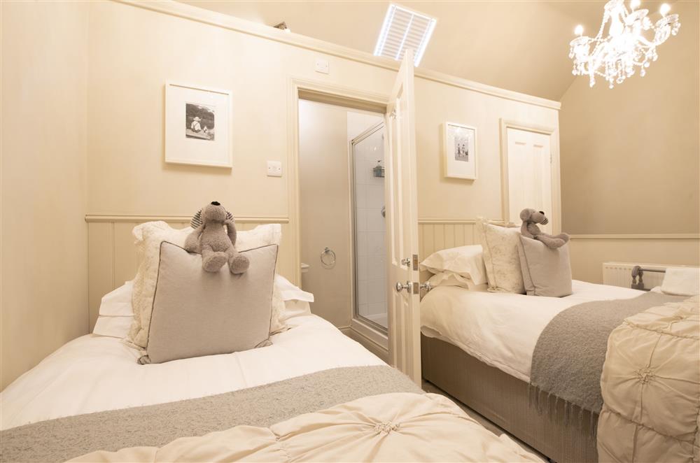 Bedroom five boasts an en-suite shower room  at Willowgarth House, Northallerton, North Yorkshire