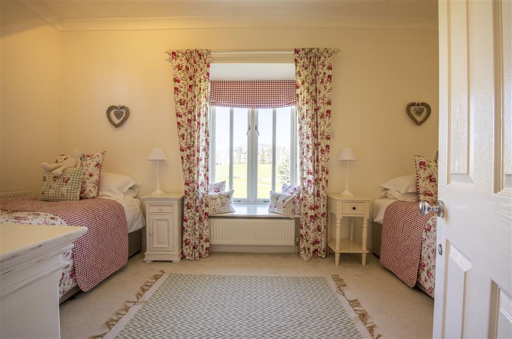 Bedroom four, with 3’ twin single beds  at Willowgarth House, Northallerton, North Yorkshire