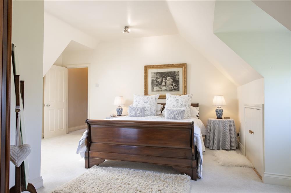 Bedroom one with a 5’ king-size bed  at Willowgarth House, Northallerton, North Yorkshire